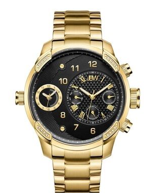 JBW Men's G3 Diamond 46MM 18K Gold Plated Bracelet Swiss Quartz mens Watch